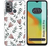 Funda Silicona Zte Blade A53 Pro Flores 01