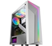 Mars Gaming MC-X7 Blanco Caja PC Gaming ATX Frontal ARGB Ventilador 12cm RGB Ventana Lateral Complet