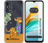 Funda Silicona Transparente ZTE Blade A53 Plus Jirafa