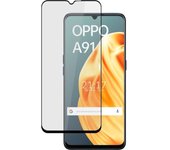 Protector Cristal Templado Completo 5D Full Glue Negro para Oppo A91 Vidrio