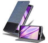 Funda Libro para LG G4 / G4 PLUS en AZUL OSCURO NEGRO - Cubierta Proteccion con Cierre Magnetico, Tarjetero y Funcion de Suporte - Etui Case Cover Carcasa