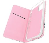Funda Apple iPhone 12 Mini Tarjetero Función Soporte Motivo Floral Blanco