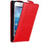 Funda para Samsung Galaxy S4 MINI in ROJO MANZANA - Cubierta Proteccion Estilo Flip con Cierre Magnetico - Etui Case Cover Carcasa