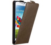 Funda para Samsung Galaxy S4 in MARRoN CAFe - Cubierta Proteccion Estilo Flip con Cierre Magnetico - Etui Case Cover Carcasa