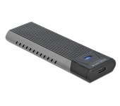 DeLOCK 42638 caja para disco duro externo Caja externa para unidad de estado sólido (SSD) Negro, Gri