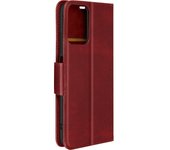 Funda para Motorola Moto G34 bivalva Cartera Soporte Correa Rojo burdeos
