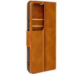Funda para Honor X7b , Honor 90 Smart bivalva Cartera Soporte Correa Marrón claro