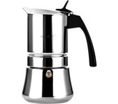FAGOR Etnica Cafetera Italiana Inducción 10 Tazas Café, Acero Inoxidable, Todo Tipo Cocinas, Vitroce