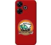 Funda Silicona Roja Xiaomi Redmi 13 4G Adventure