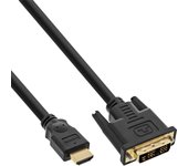 InLine 17661P adaptador de cable de vídeo 1 m HDMI DVI-D Negro