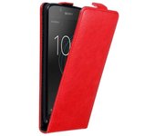 Funda para Sony Xperia L1 in ROJO MANZANA - Cubierta Proteccion Estilo Flip con Cierre Magnetico - Etui Case Cover Carcasa