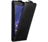 Funda para Sony Xperia T3 in NEGRO ANTRACITA - Cubierta Proteccion Estilo Flip con Cierre Magnetico - Etui Case Cover Carcasa