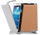 Funda para Samsung Galaxy NOTE 3 in BLANCO MAGNESIO - Cubierta Proteccion Estilo Flip de Cuero Sintetico Estructuro - Etui Case Cover Carcasa