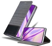 Funda Libro para Honor 20 PRO en GRIS NEGRO - Cubierta Proteccion con Cierre Magnetico, Tarjetero y Funcion de Suporte - Etui Case Cover Carcasa