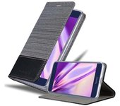 Funda Libro para Honor V9 PLAY en GRIS NEGRO - Cubierta Proteccion con Cierre Magnetico, Tarjetero y Funcion de Suporte - Etui Case Cover Carcasa