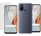 Pack 2 En 1 Funda Gel Transparente + Protector Cristal Templado para OnePlus Nord N100