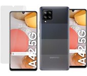 Pack 2 En 1 Funda Gel Transparente + Protector Cristal Templado para Samsung Galaxy A42 5G