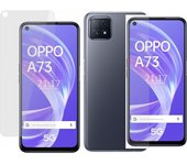 Pack 2 En 1 Funda Gel Transparente + Protector Cristal Templado para Oppo A73 5G