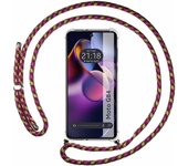 Funda Colgante Motorola Moto G84 5G Cordon Rosa / Dorado