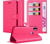 Funda Libro para Samsung Galaxy M11 en ROSA CEREZA - Cubierta Proteccion con Cierre Magnetico, Tarjetero y Funcion de Suporte - Etui Case Cover Carcasa