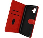Funda Samsung Xcover 6 Pro Solapa Tarjetero Función Soporte Vídeo rojo
