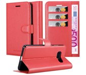 Funda Libro para Samsung Galaxy S10e en ROJO CARMiN - Cubierta Proteccion con Cierre Magnetico, Tarjetero y Funcion de Suporte - Etui Case Cover Carcasa