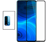 Película de Camara trasera + Vidrio templado 5D Cubierta completa para Xiaomi Redmi 9T