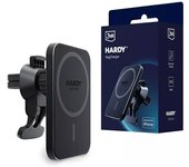 3MK HARDY MagCharger Teléfono móvil Negro USB Cargador inalámbrico Carga rápida Auto