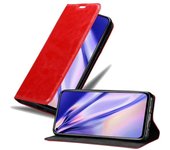 Funda Libro para Honor View 20 en ROJO MANZANA - Cubierta Proteccion con Cierre Magnetico, Tarjetero y Funcion de Suporte - Etui Case Cover Carcasa