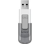 Lexar JumpDrive V100 unidad flash USB 128 GB USB tipo A 3.2 Gen 1 (3.1 Gen 1) Gris, Blanco