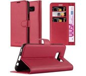 Funda Libro para Samsung Galaxy S8 en ROJO CARMiN - Cubierta Proteccion con Cierre Magnetico, Tarjetero y Funcion de Suporte - Etui Case Cover Carcasa