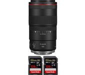 RF 100mm f/2.8L Macro IS USM + 2 SanDisk 128GB Extreme PRO UHS-II SDXC 300 MB/s + PDF MCZ DIRECT 20
