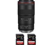 RF 100mm f/2.8L Macro IS USM + 2 SanDisk 32GB Extreme PRO UHS-II SDXC 300 MB/s + PDF MCZ DIRECT 20 T