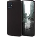 Lifestyle. Funda para Samsung A51, Negra - Cover Carcasa de Silicona Líquida con Acabado Mate y Forr