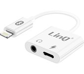 Adaptador Audio Carga iPhone Jack 3,5mm Lightning Compact Blanco