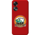Funda Silicona Líquida Roja Oppo A58 4G Adventure