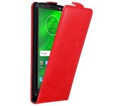Funda para Motorola MOTO G6 in ROJO MANZANA - Cubierta Proteccion Estilo Flip con Cierre Magnetico - Etui Case Cover Carcasa
