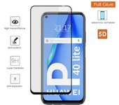 Protector Cristal Templado Completo 5D Full Glue Negro para Huawei P40 Lite Vidrio