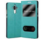 Funda Libro para Huawei MATE 9 en TURQUESA MENTA - Cubierta Proteccion con Cierre Magnetico, Funcion de Suporte y 2 Ventanas- Etui Case Cover Carcasa