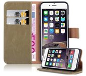 Funda Libro para Apple iPhone 6 PLUS / iPhone 6S PLUS en MARRoN CAPUCHINO - Cubierta Proteccion con Cierre Magnetico, Tarjetero y Funcion de Suporte - Etui Case Cover Carcasa