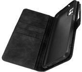 Funda Samsung Galaxy A12 Efecto Cocodrilo Solapa Tarjetero Soporte Vídeo Negro