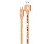 Graffiti Cable de Datos USB a Tipo-C, 3A, 1m, naranja