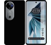 Funda Silicona Gel TPU Negra Vivo V40 5G