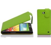 Funda para LG L90 in VERDE DE MANZANA - Cubierta Proteccion Estilo Flip de Cuero Sintetico Estructuro - Etui Case Cover Carcasa