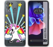Funda Silicona Transparente Blackview A55 Pro Unicornio