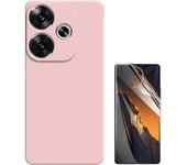 Kit Gel Film + Funda Silicona Poco F6 Rosa
