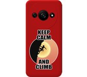 Funda Silicona Líquida Roja Xiaomi Redmi A3 Mujer Escalada