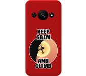 Funda Silicona Líquida Roja Xiaomi Redmi A3 Hombre Escalada