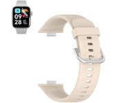 Kit De Pulsera De Silicona Con Hebilla + Película De Gel Compatible Con Huawei Watch Fit 3 - Rosa