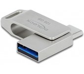 DeLOCK 54076 unidad flash USB 128 GB USB Type-A / USB Type-C 3.2 Gen 1 (3.1 Gen 1) Plata
